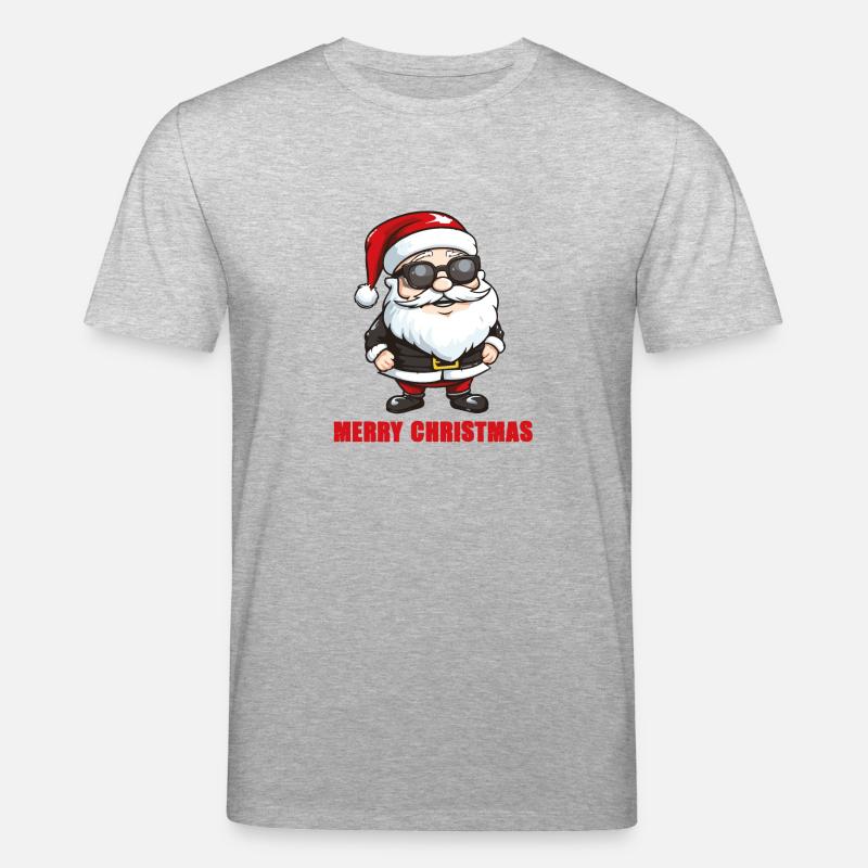 Weihnachtsmann Sonnenbrille - Stanley/Stella Unisex Bio-T-Shirt CREATOR  - Grau meliert