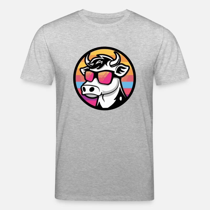 Kuh Comic Cool Sommer - Stanley/Stella Unisex Bio-T-Shirt CREATOR  - Grau meliert