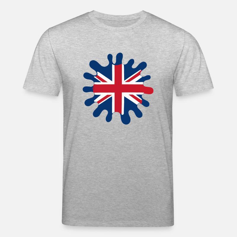 Blobs de drapeau de l’Angleterre - T-shirt bio CREATOR Stanley/Stella Unisexe - gris chiné