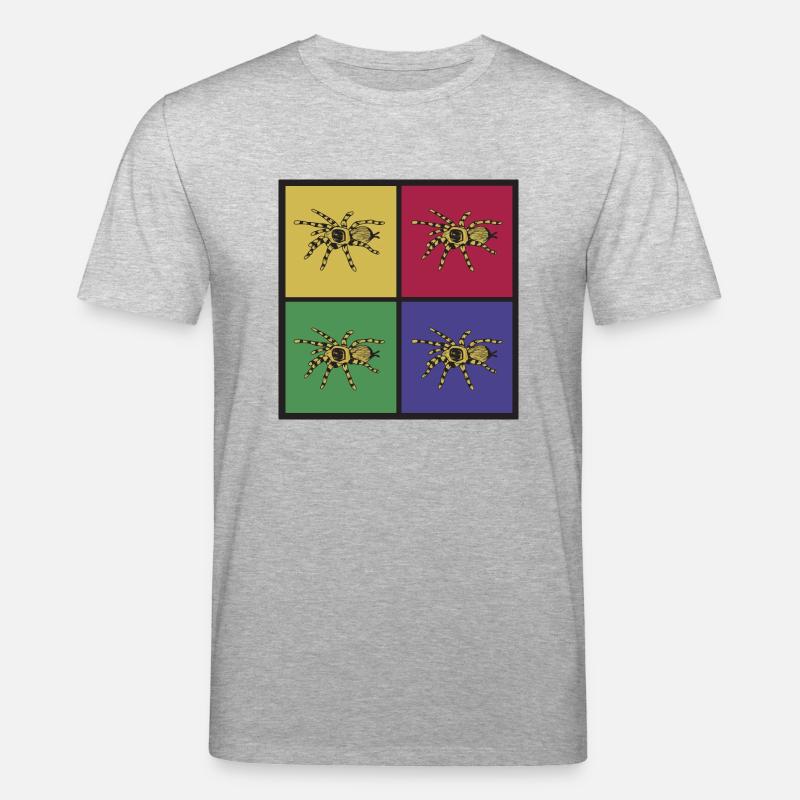 Tarentule d'araignée pop art - T-shirt bio CREATOR Stanley/Stella Unisexe - gris chiné