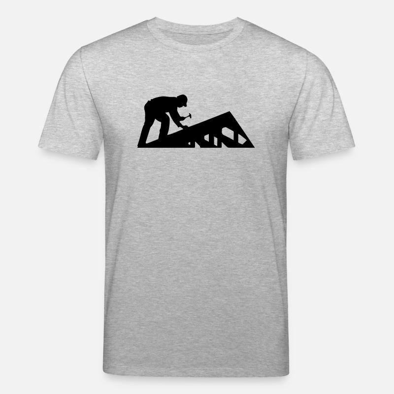 Silhouette du couvreur - T-shirt bio CREATOR Stanley/Stella Unisexe - gris chiné