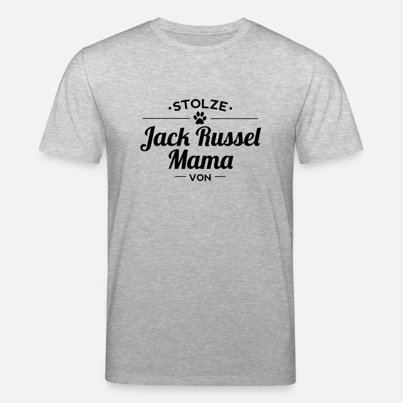Jack Russel-Mama Wunschname - Stanley/Stella Unisex Bio-T-Shirt CREATOR  - Grau meliert