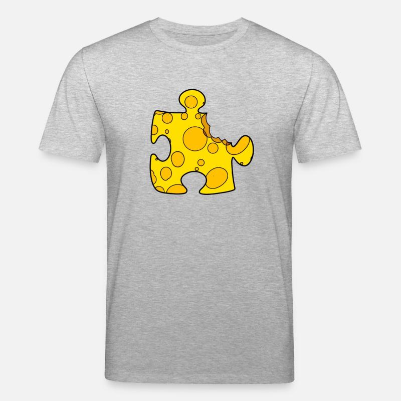 Käse Puzzle - Stanley/Stella Unisex Bio-T-Shirt CREATOR  - Grau meliert