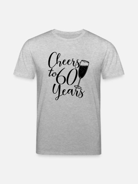 60-års fødselsdagskvinder for hendes jubel til 60 år gammel - Stanley/Stella CREATOR økologisk unisex-T-shirt - grå meleret