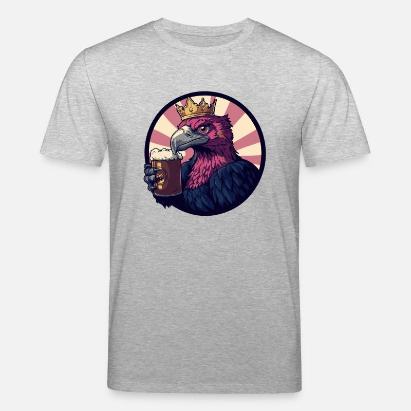 Harpyie Vogel Bier - Stanley/Stella Unisex Bio-T-Shirt CREATOR  - Grau meliert