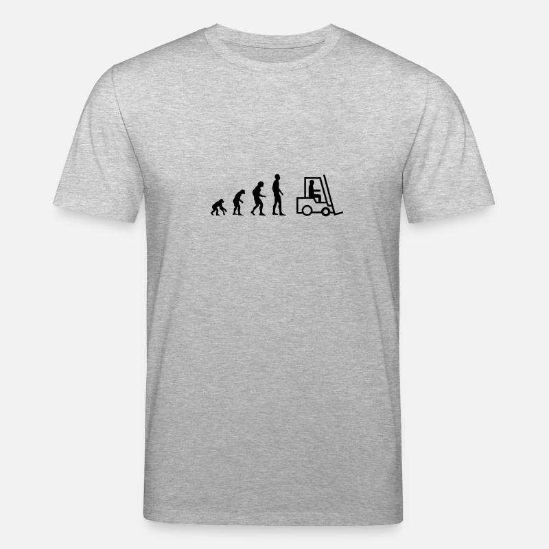 Evolution Staplerfahrer - Stanley/Stella Unisex Bio-T-Shirt CREATOR  - Grau meliert