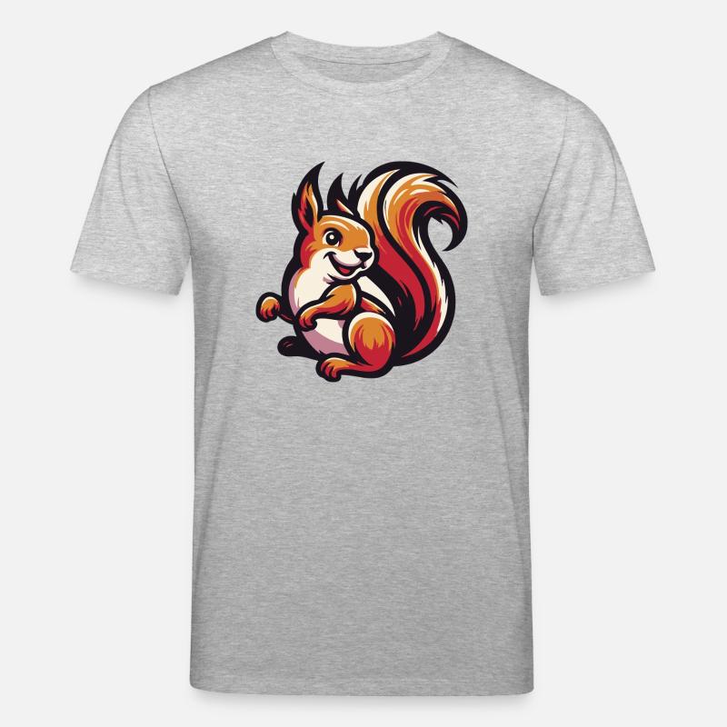 Rotes Eichhörnchen Grace - Stanley/Stella Unisex Bio-T-Shirt CREATOR  - Grau meliert