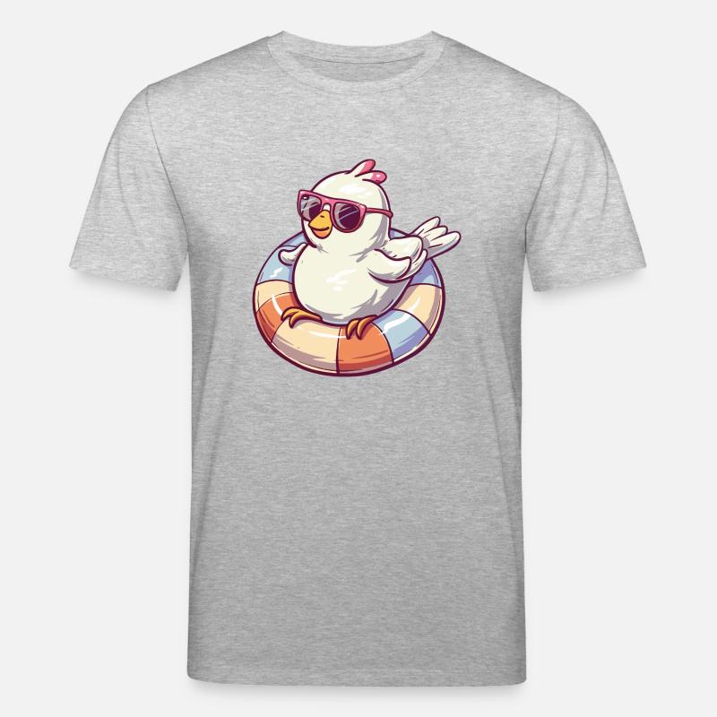 Taube Vogel Comic Cool - Stanley/Stella Unisex Bio-T-Shirt CREATOR - Grau meliert