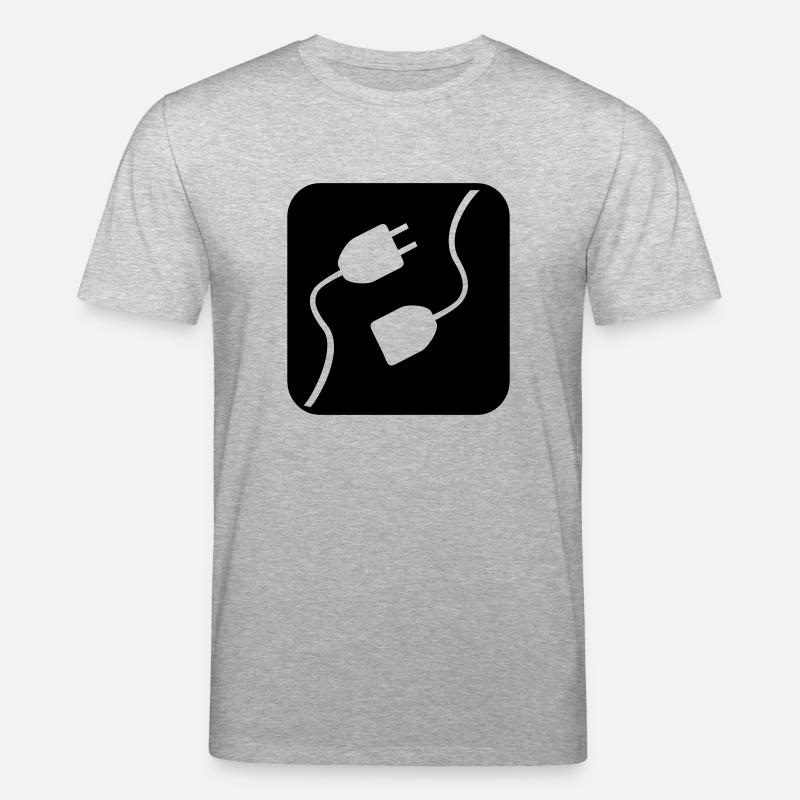 Strom,Elektrizität,Stromkabel,Stecker - Stanley/Stella Unisex Bio-T-Shirt CREATOR  - Grau meliert