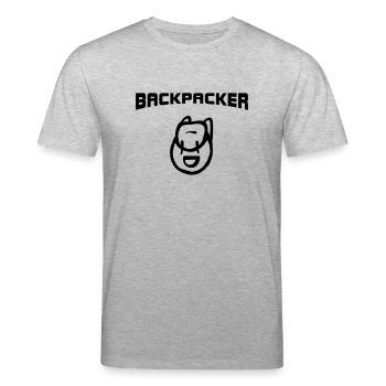Backpacker Rucksack - Stanley/Stella Unisex Bio-T-Shirt CREATOR  - Grau meliert - Vorne - Alina (178cm) & Michal (187cm)