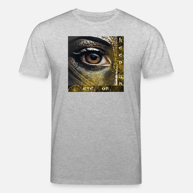keep an eye on - Observation mode - Stanley/Stella CREATOR Unisex Organic T-Shirt - heather grey