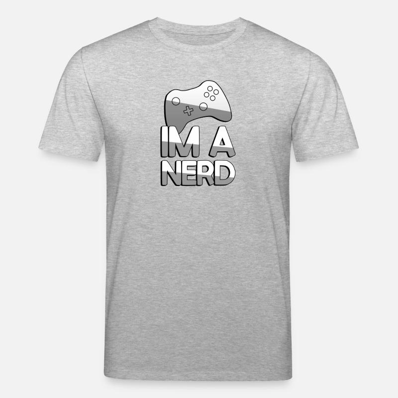 IM A NERD + Controller - Gaming - Stanley/Stella Unisex Bio-T-Shirt CREATOR  - Grau meliert