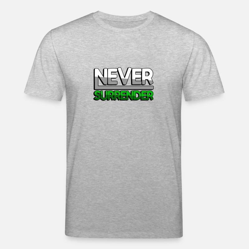 NEVER SURRENDER (Grün) - Gaming - Stanley/Stella Unisex Bio-T-Shirt CREATOR  - Grau meliert