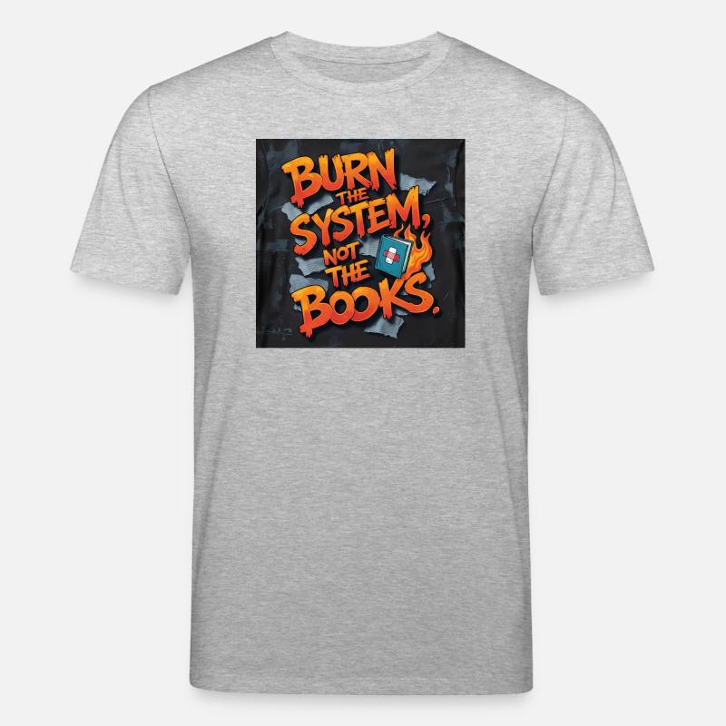Feuriger Graffiti-Protest - Stanley/Stella Unisex Bio-T-Shirt CREATOR  - Grau meliert