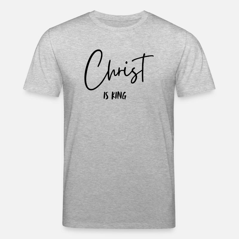 Le Christ est Roi - T-shirt bio CREATOR Stanley/Stella Unisexe - gris chiné