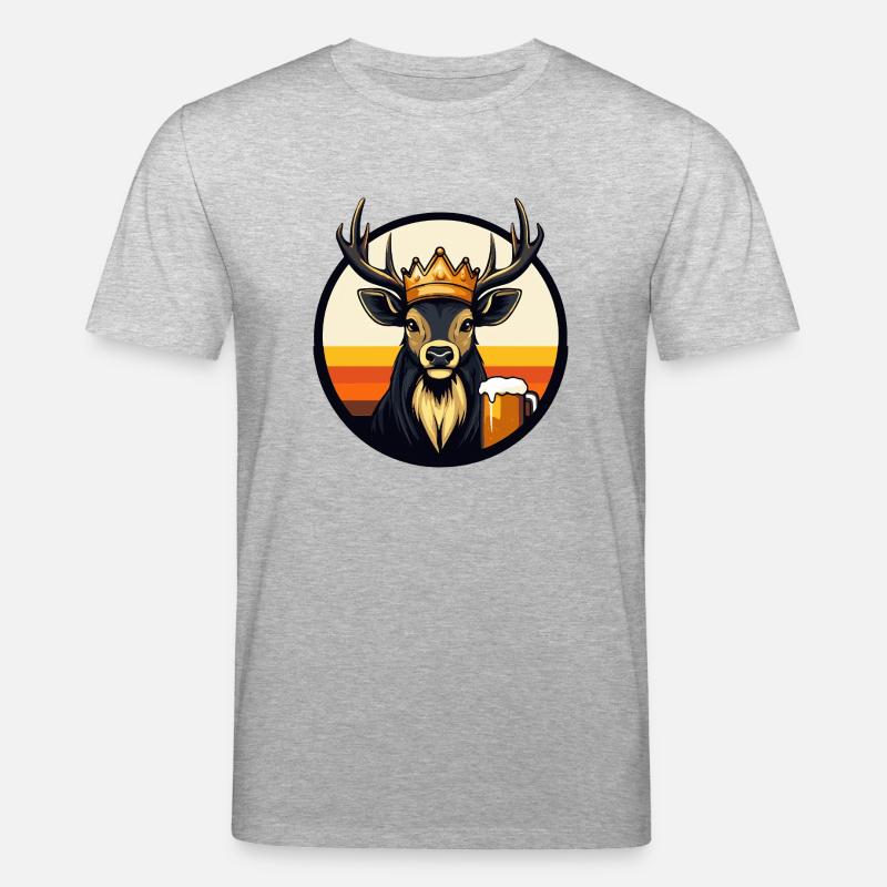 Hirsch Bier - Stanley/Stella Unisex Bio-T-Shirt CREATOR  - Grau meliert