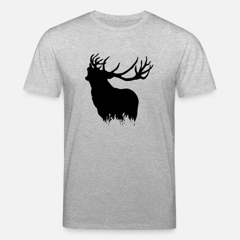 Deer - Hirsch - Stanley/Stella Unisex Bio-T-Shirt CREATOR  - Grau meliert