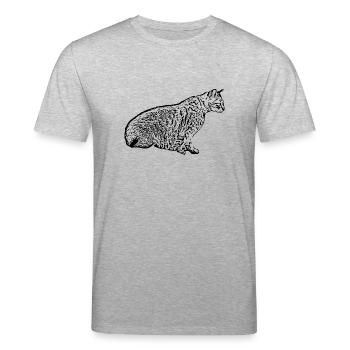 Schwarze Katze Katze Kätzchen Katze Katze Hausgeschenk - Stanley/Stella Unisex Bio-T-Shirt CREATOR  - Grau meliert - Vorne - Alina (178cm) & Michal (187cm)