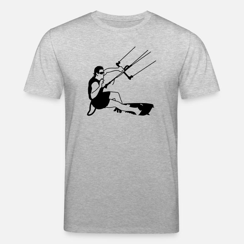 Kitesurfing - Stanley/Stella Unisex Bio-T-Shirt CREATOR  - Grau meliert
