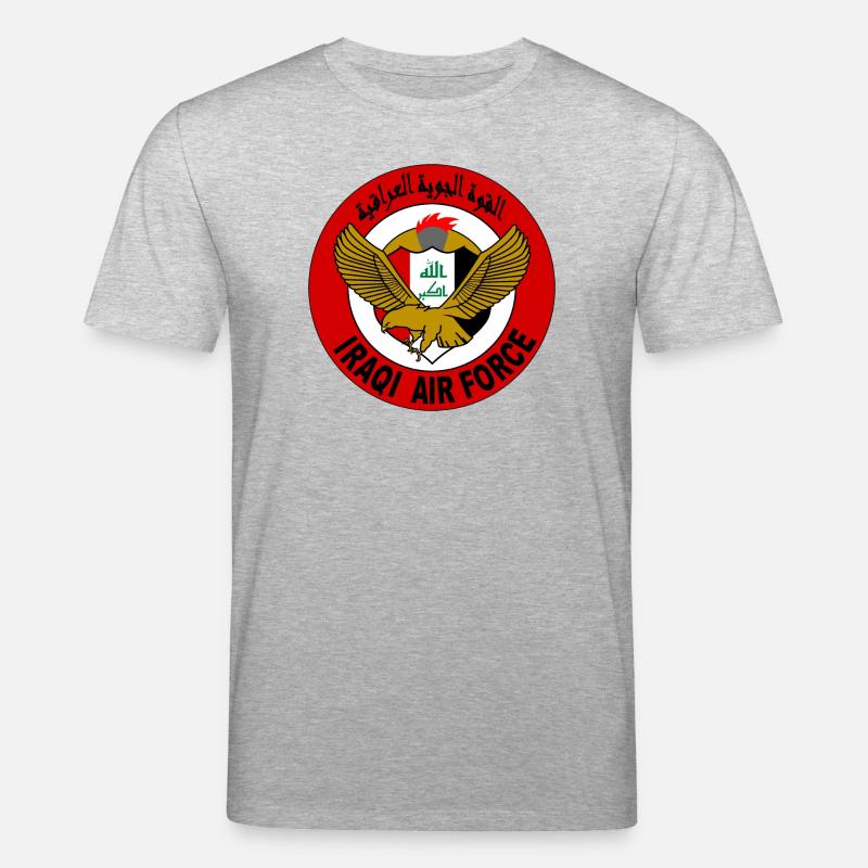 Irak Luftwaffe Irakische Luftwaffe Fliegerabzeichen - Stanley/Stella Unisex Bio-T-Shirt CREATOR - Grau meliert