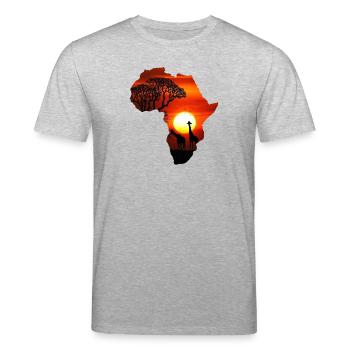continent Afrique safari - T-shirt bio CREATOR Stanley/Stella Unisexe - gris chiné - Devant - Alina (178cm) & Michal (187cm)
