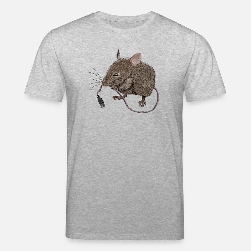 USB-Maus - Stanley/Stella Unisex Bio-T-Shirt CREATOR  - Grau meliert