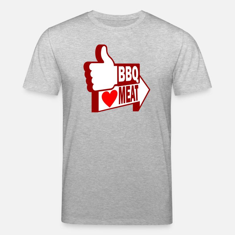 Wie BBQ, lieben Fleisch - Stanley/Stella Unisex Bio-T-Shirt CREATOR  - Grau meliert
