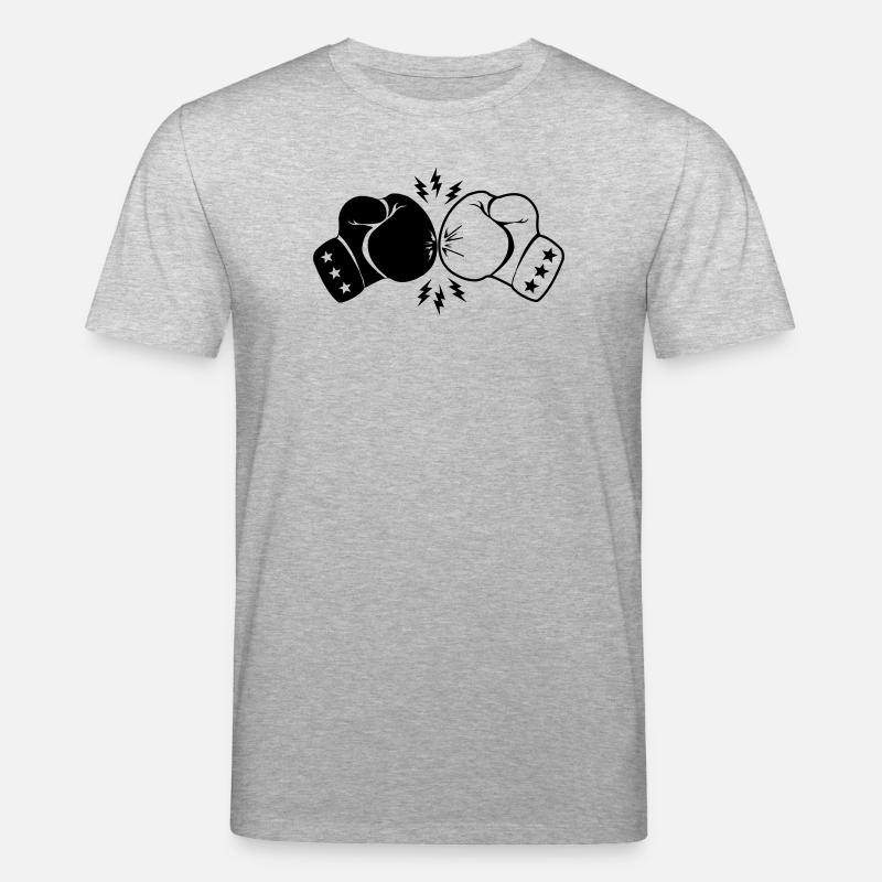 Boxboxhandschuhe Kontakt mit Blitz - Stanley/Stella Unisex Bio-T-Shirt CREATOR  - Grau meliert