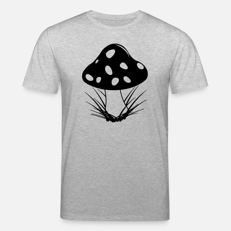 Champignon d’automne avec des points blancs - T-shirt bio CREATOR Stanley/Stella Unisexe - gris chiné