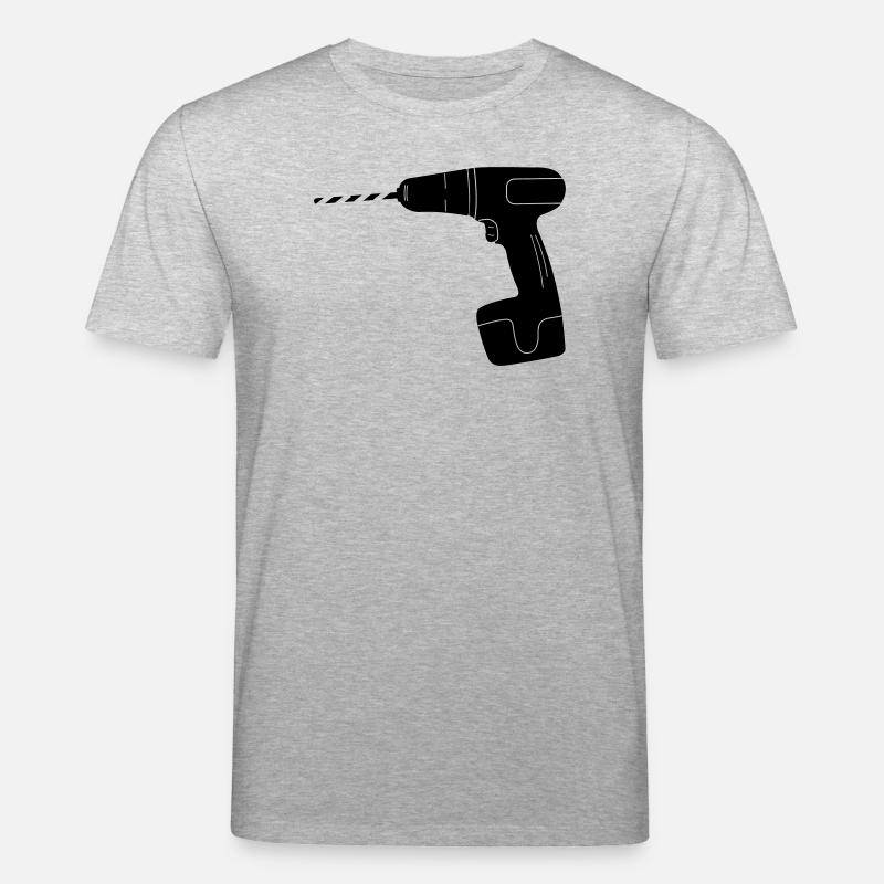 Logo de perceuse à outils - T-shirt bio CREATOR Stanley/Stella Unisexe - gris chiné