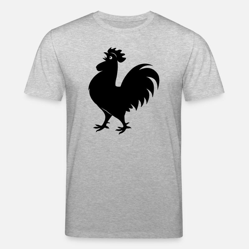Hahn Schattenfigur - Stanley/Stella Unisex Bio-T-Shirt CREATOR  - Grau meliert