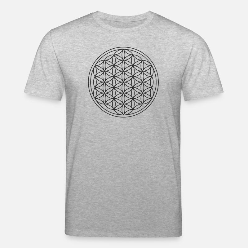 Blume des Lebens Schutzsymbol - Stanley/Stella Unisex Bio-T-Shirt CREATOR  - Grau meliert