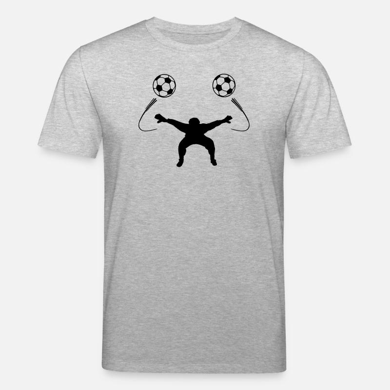 Torwart oder Torwartschattenfigur - Stanley/Stella Unisex Bio-T-Shirt CREATOR  - Grau meliert