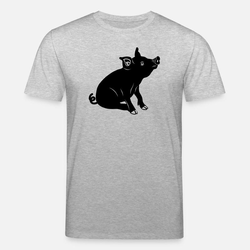 Schweinssitz-Logo Schattenbild - Stanley/Stella Unisex Bio-T-Shirt CREATOR  - Grau meliert