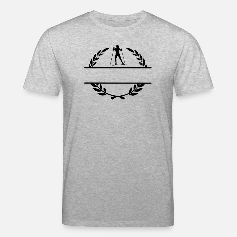 Langläufer im Lorbeerkranz - Stanley/Stella Unisex Bio-T-Shirt CREATOR  - Grau meliert