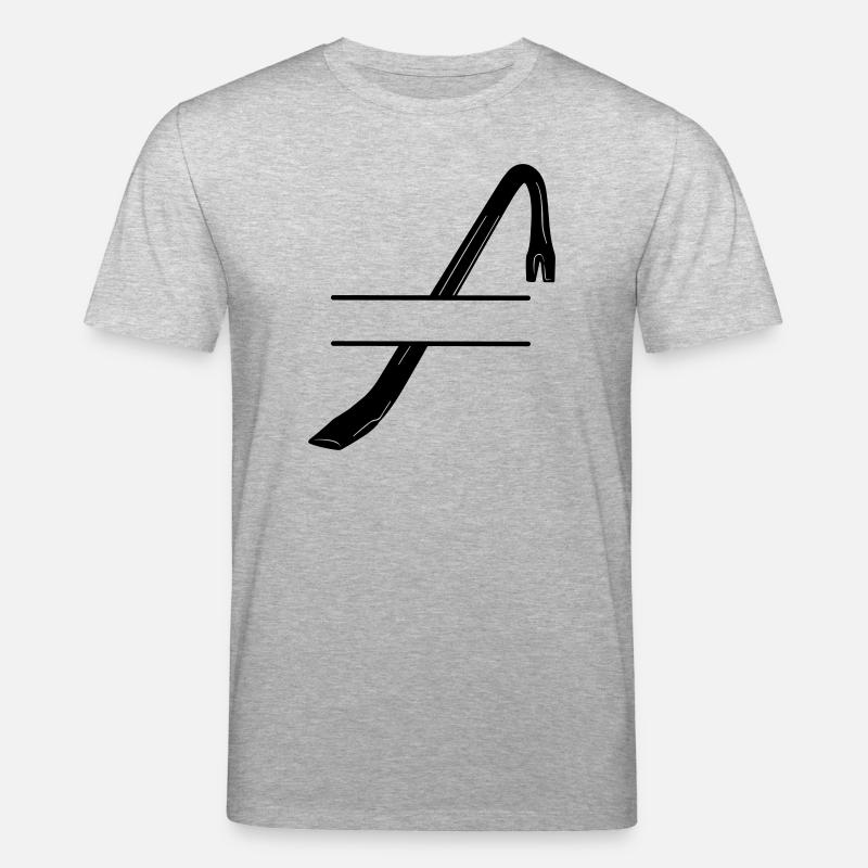 Einbruchslogo Brechstange oder Brechstange - Stanley/Stella Unisex Bio-T-Shirt CREATOR  - Grau meliert