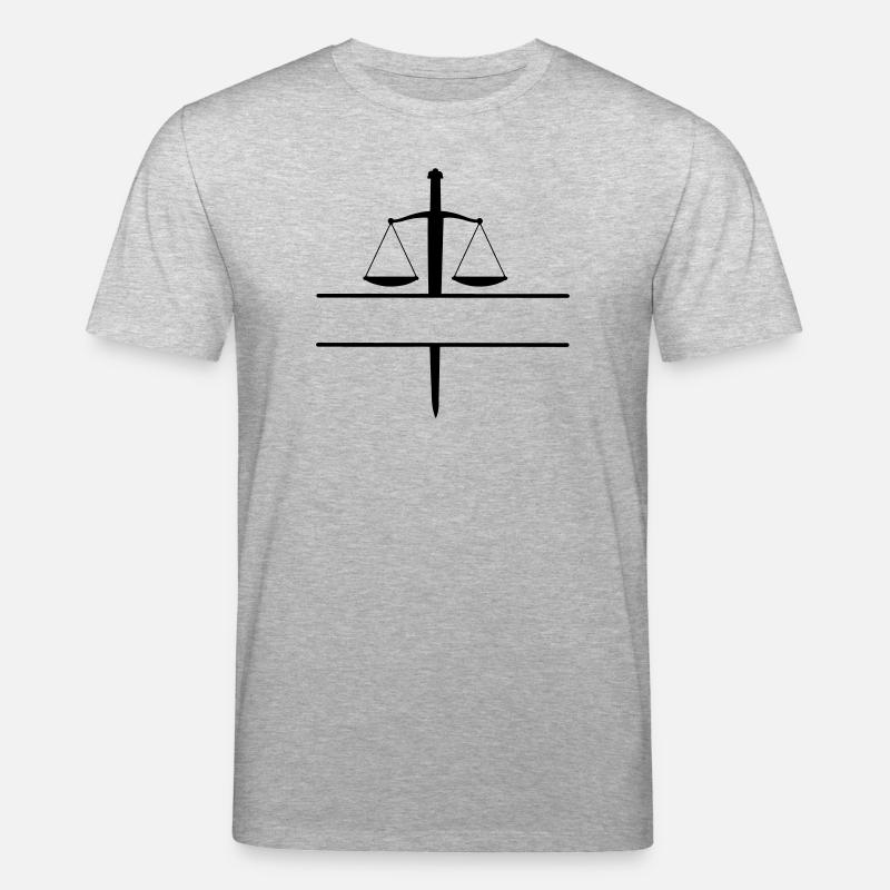 Monogramme de l’épée de justice - T-shirt bio CREATOR Stanley/Stella Unisexe - gris chiné