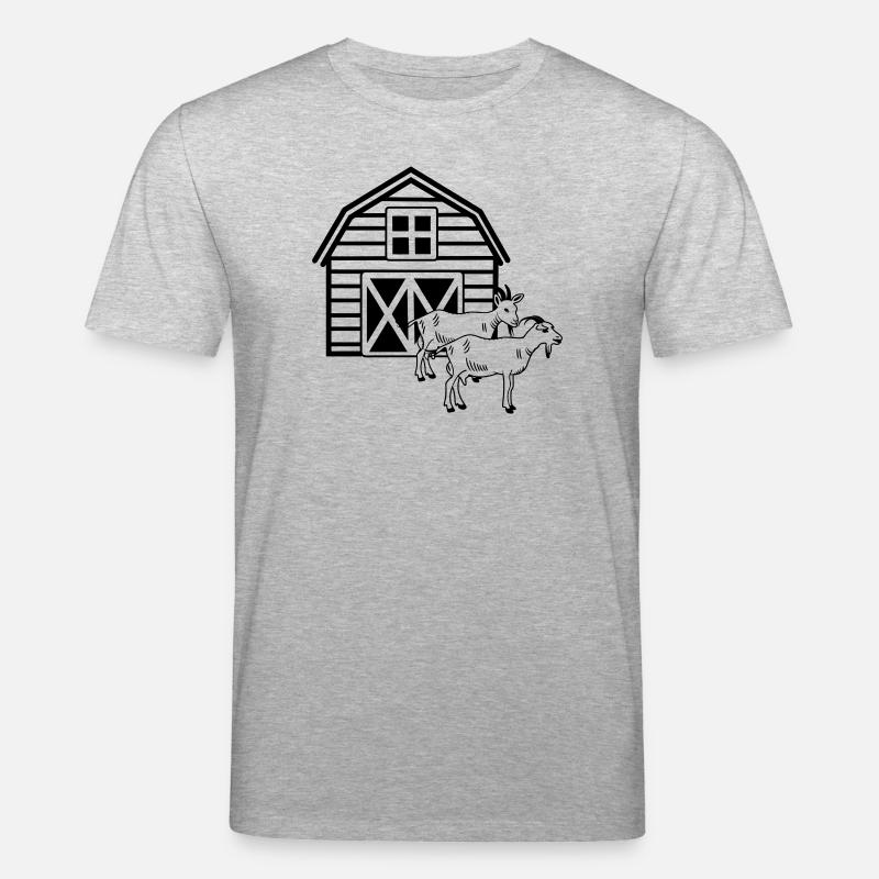 Élevage caprin deux chèvres - T-shirt bio CREATOR Stanley/Stella Unisexe - gris chiné