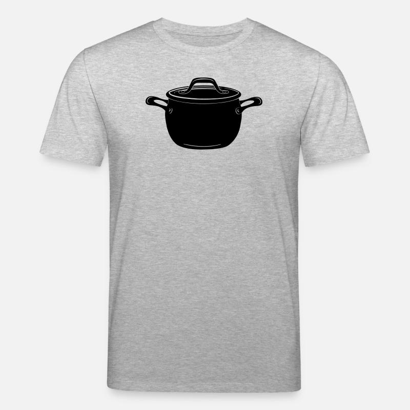 Suppe oder Pfanne - Stanley/Stella Unisex Bio-T-Shirt CREATOR  - Grau meliert