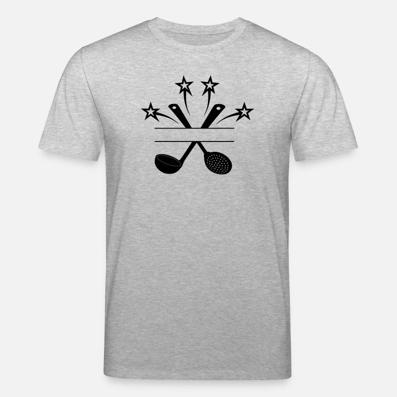 Schaumlöffel und Suppenlöffel 4 Sterne - Stanley/Stella Unisex Bio-T-Shirt CREATOR  - Grau meliert