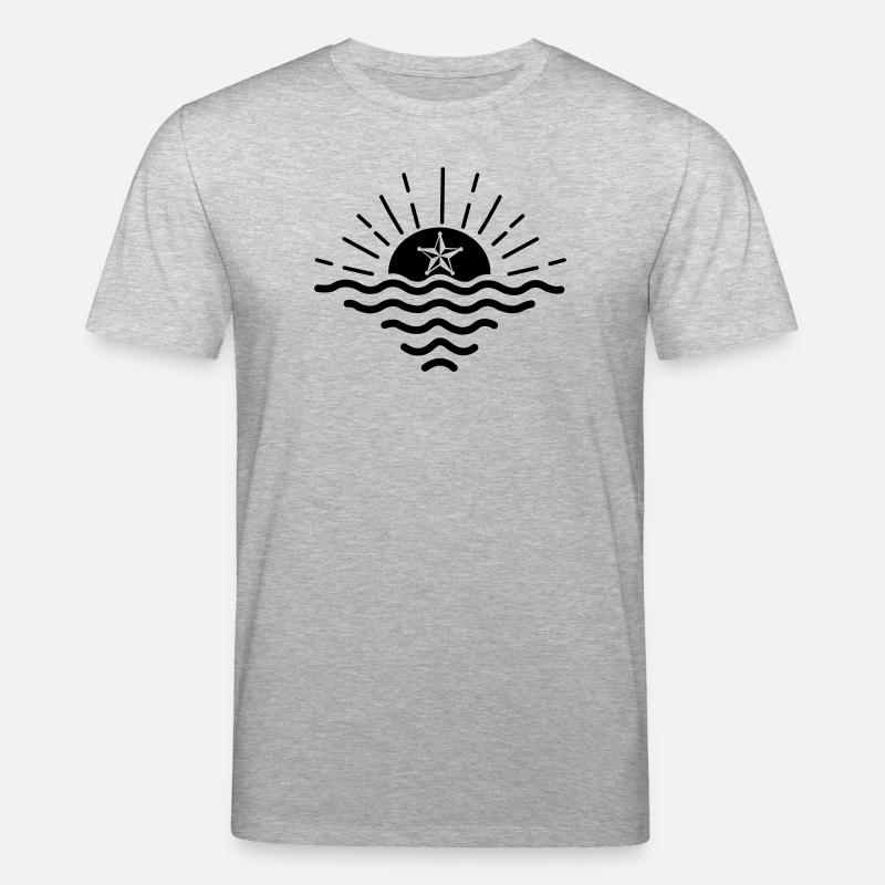 Stern bei Sonnenuntergang - Stanley/Stella Unisex Bio-T-Shirt CREATOR  - Grau meliert