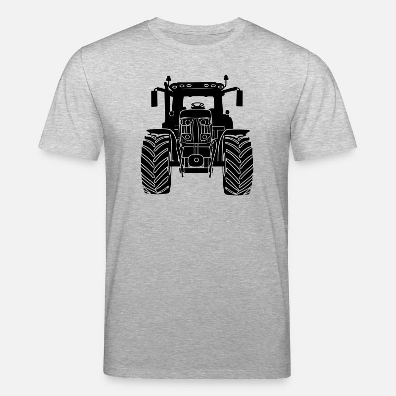 Vorderansicht des Ackerschleppers - Stanley/Stella Unisex Bio-T-Shirt CREATOR  - Grau meliert