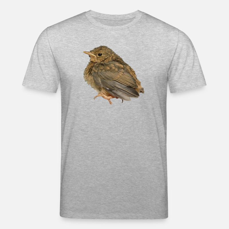 Rotkehlchen Ästling - Stanley/Stella Unisex Bio-T-Shirt CREATOR - Grau meliert