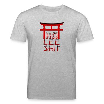 holy shit - Stanley/Stella CREATOR Unisex Organic T-Shirt - heather grey - Front - Alina (178cm) & Michal (187cm)