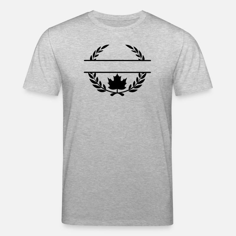 Canada maple leaf laurel wreath - Stanley/Stella CREATOR Unisex Organic T-Shirt - heather grey