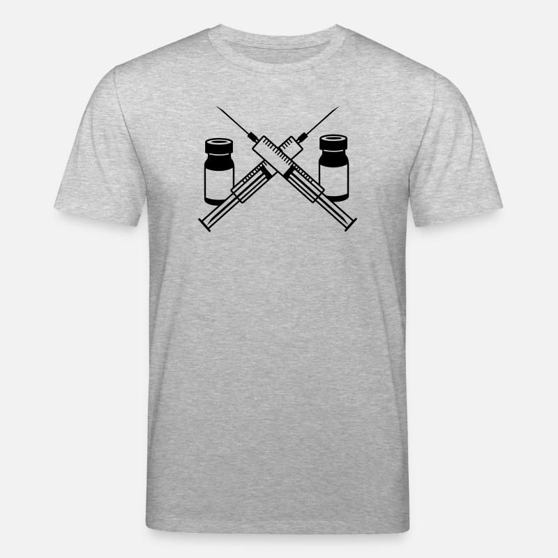 Zwei Spritzen, zwei Gläser - Stanley/Stella Unisex Bio-T-Shirt CREATOR  - Grau meliert
