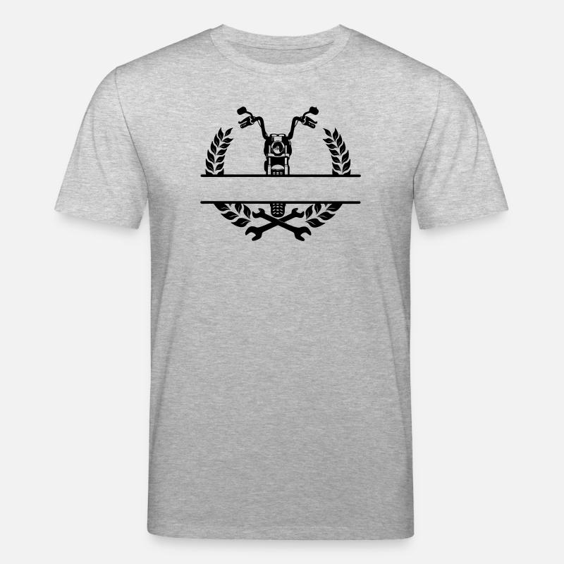 Motorradmechaniker- oder Werkstattlogo - Stanley/Stella Unisex Bio-T-Shirt CREATOR  - Grau meliert