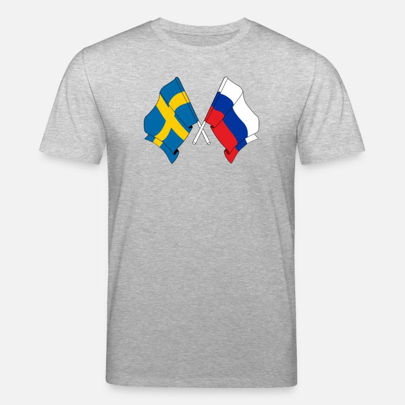 Drapeau Suède drapeau Russie - T-shirt bio CREATOR Stanley/Stella Unisexe - gris chiné