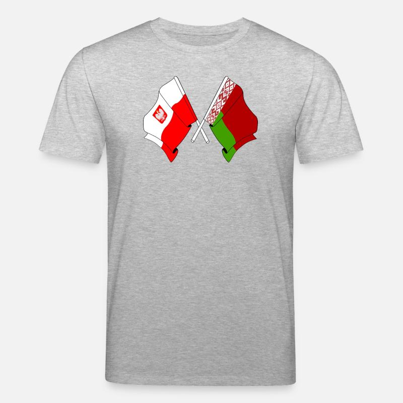 Drapeau de la Pologne, Russie Blanche - T-shirt bio CREATOR Stanley/Stella Unisexe - gris chiné