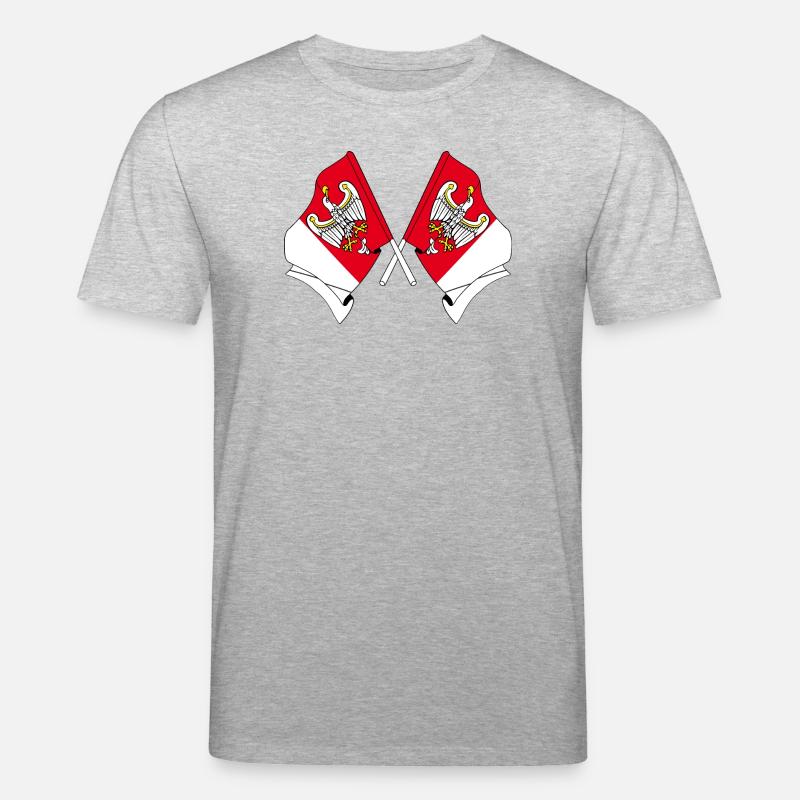 Zwei Flaggen Großpolen - Stanley/Stella Unisex Bio-T-Shirt CREATOR  - Grau meliert
